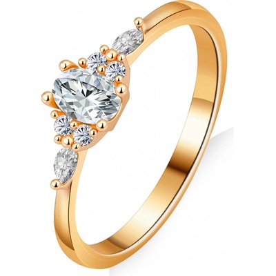 Olivie Stříbrný prsten MOISSANITE ROSE 9841