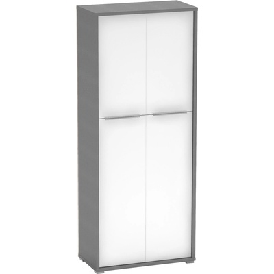 Kondela Policová skříň RIOMA NEW TYP 7 - grafit / bílá