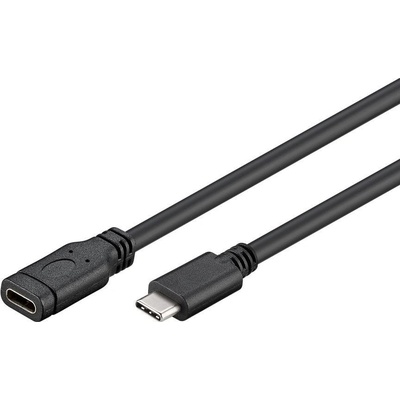 PremiumCord ku31mf1 Prodlužovací, USB-C M/F, 1m, černý