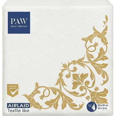 Airlaid AAND124290 servítky Motif gold-white 40x40cm 12ks
