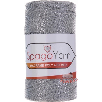 Spago Příze Macrame Poly 4 silver Varianta: 060