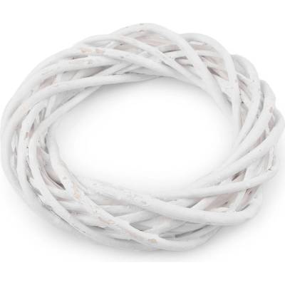 Proutěný věnec Ø20 cm bílá 1 ks