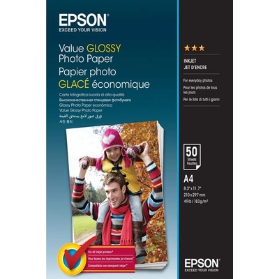 Epson Фотохартия Epson C13S400036, A4, гланцирана, 183 g/m2, 50 листа (C13S400036)