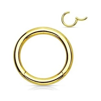 Šperky4U piercing segment kruh zlatý K01039GD-1608