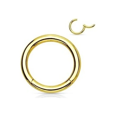 Šperky4U piercing segment kruh zlatý K01039GD-1208 – Zboží Dáma