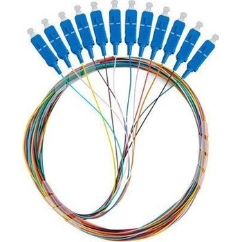 Lanberg Комплект от 12 фиброоптични мрежови адаптера tail/pigtail с SC/UPC конектор, Lanberg 43345, дължина 2 м, Easy Strip SM G657A1, многоцветен (FP-SCUP-SE21-1202-MC) (FP-SCUP-SE21-1202-MC)