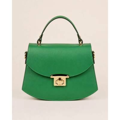 Sueno Bags Ivy kožená kabelka zelená 24 × 17 × 7 cm