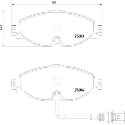 P 85 126 BREMBO Sada brzdových destiček, kotoučová brzda – Sleviste.cz
