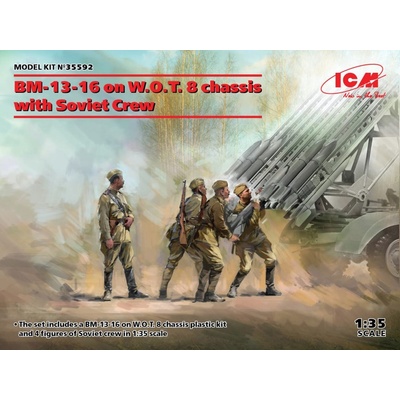 ICM BM-13-16 on W.O.T. 8 chassis w/ Soviet Crew 35592 1:35