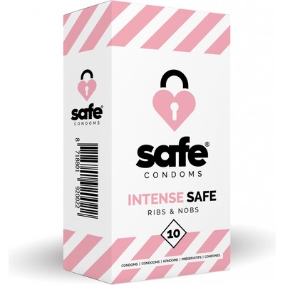 Safe Intense Safe Condoms Ribs & Nobs 10 ks