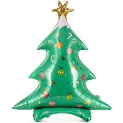 Party Deco Стоящ Фолиев Балон "Коледна Елха", 78x94 см (FB114)