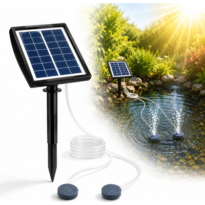 Solární provzdušňovač jezírka AP211 – 2200 mAh baterie, 2 režimy provozu, 2 W panel – Zbozi.Blesk.cz