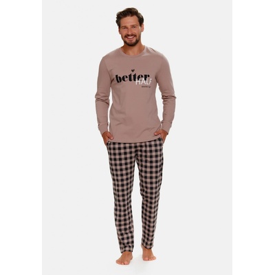 Doctor Nap PMB.5216 pánské pyžamo dlouhé béžové