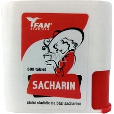 Fan Sacharin umělé sladidlo v dávkovači 30 g 500 tbl