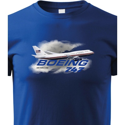 Dětské tričko Boeing 747 Air Force One ModráCanvas Dětské tričko Bezvatriko.cz 3229