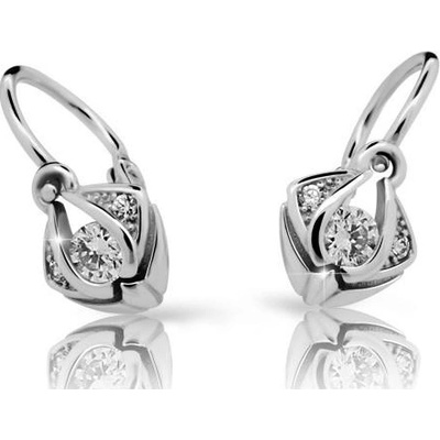 Cutie Jewellery náušnice C2217B CZ White biele zlato