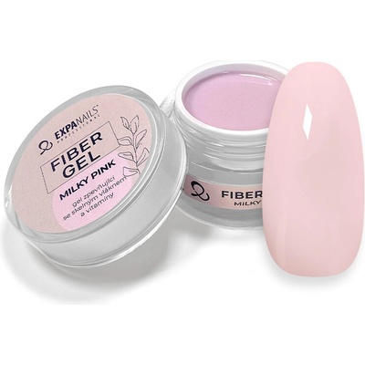 Expa nails Uv Led gel Fiber zpevňující gel se skelnými vlákny milky pink 15 g