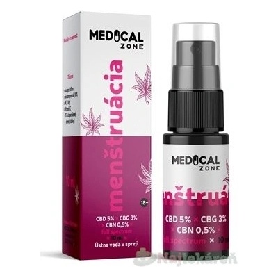 MEDICAL Zone MENŠTRUÁCIA full spectrum v spreji s CBD+CBG+CBN 10 ml