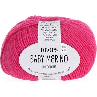 Příze DROPS Baby merino uni color 08 - fuchsiová