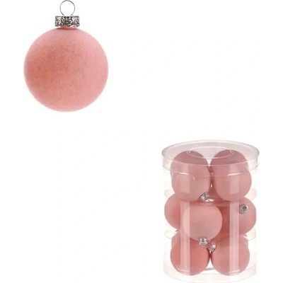 Autronic Sametové ozdoby, pr. 5 cm 12 ks VAK133 PINK