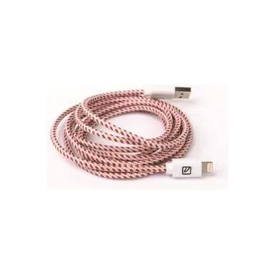 Tucano Cotone Lightning Cable - плетен Lightning кабел за iPhone, iPad, iPod с Lightning (2 метра) (червен)