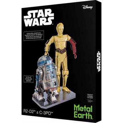 Metal Earth 3D puzzle Star Wars: R2D2 a C-3PO (deluxe set) 83 ks