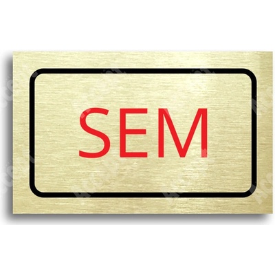 ACCEPT Tabulka SEM - TAM - typ 29 (80 x 50 mm) - zlatá tabulka - barevný tisk