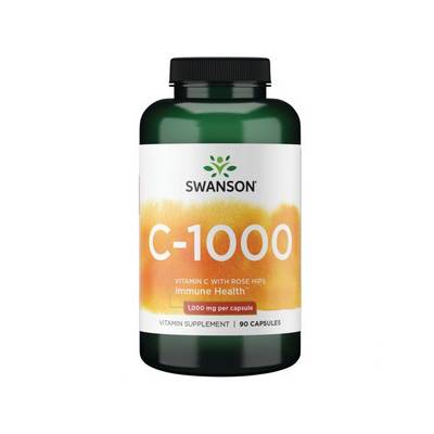 Swanson Vitamín C 1000 mg s Šípkem 90 kapslí