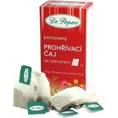 Dr.Popov Čaj Prohřívací se zázvorem 30 g
