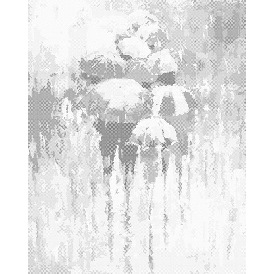 ZUTY Bodkovanie - DAŽDIVÝ DEŇ Rámovanie: bez rámu a bez vypnutia plátna, Rozmer: 40x50 cm