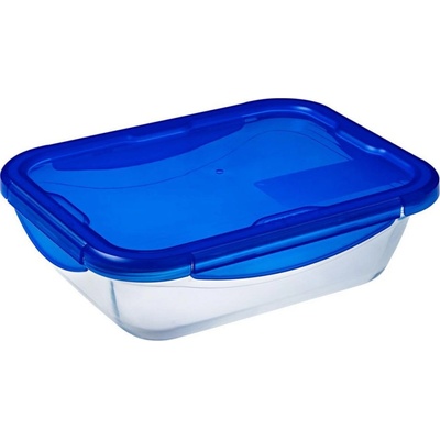 PYREX Dóza na potraviny s tesniacim vekom obdĺžniková sklo číre 30 x 23 x 8 cm 3,5 l