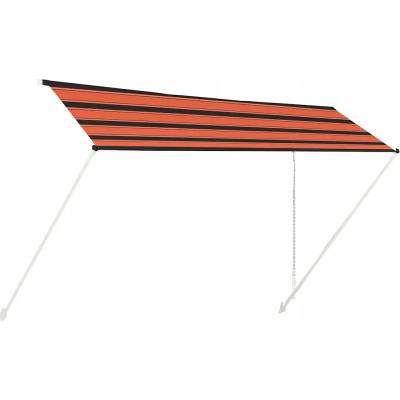 zahrada-XL Zatahovací markýza 400 x 150 cm oranžovo-hnědá