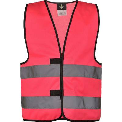 Korntex | KW01, Detská bezpečnostná vesta, ružová neon, XS