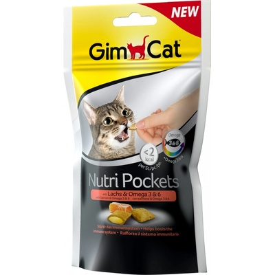 GimCat Nutri Pockets losos & omega 3 & omega 6 60 g