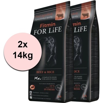 Fitmin dog For Life Beef & Rice 2 x 14 kg