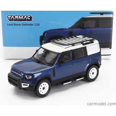Tarmac Land rover New Defender 110 2020 Modrá Bílá 1:64