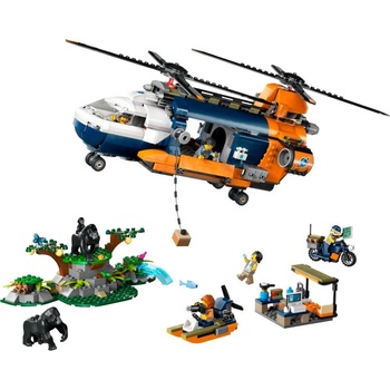 Image 1 of LEGO® City - Jungle Explorer Helicopter at Base Camp (60437)