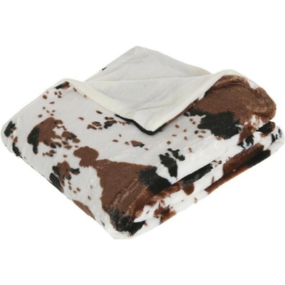 Atmosphera fleece deka Cow hřejivá a měkká boho styl 130x160