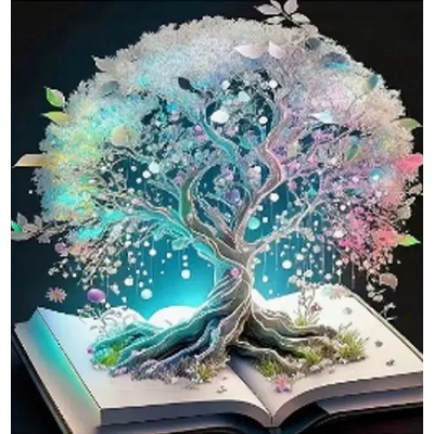 Norimpex - Puzzle Diamant painting: Magic tree in a book 30x40cm - 1 - 39 piese