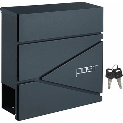 Antracitová poštovní schránka s tichým zavíráním – Zboží Mobilmania