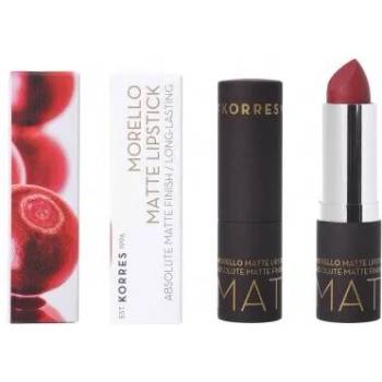 KORRES Матиращо кремообразно червило с масло от Череша , Korres Morello Matte Lipstick 59 Burgundy Red 3.5g