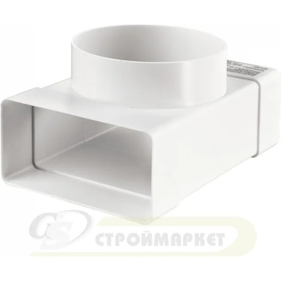 VENTS ТРОЙНИК ЗА ПЛОСЪК ВЪЗДУХОВОД 531 55х110хф100 ПВЦ (531)