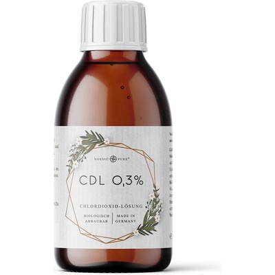 Nordic Pure Дезинфектант - Хлорен диоксид във воден разтвор CDL 0.3% , 250 ml (NO-CDL-250 NVS)