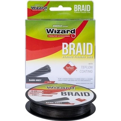 Wizard Šňůra Braid Šedá 135m 0,08mm 7,75kg