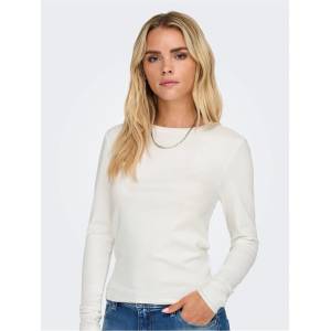 Only Тениска Only Women's Riley Long-Sleeve T-Shirt - Cloud Dancer