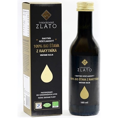 T.zlato 100 % Bio šťava z rakytníka vrátane oleja 185 ml