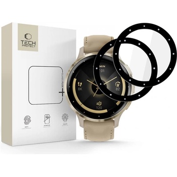 Tech-Protect 2 x хибридно стъкло за Garmin Venu 3s от Tech-Protect Glass Flex+ - Black (5906302368723)