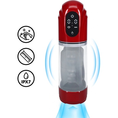 Shots TechnoThrust Automatická Intímna Pumpa Metalická Červená