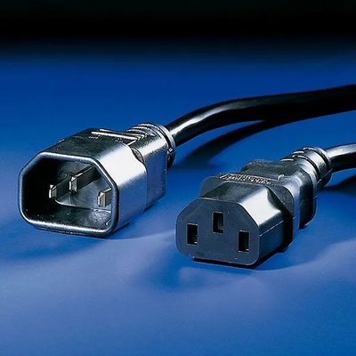 Roline Power cable C14 to C13 extension, 0.5m, 19.08. 1505 (19.08.1505)