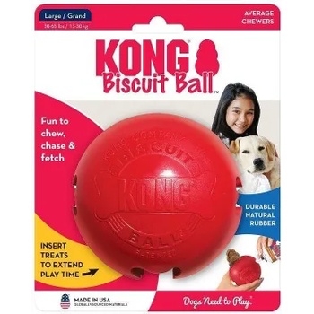 KONG biscuit ball large - играчка, топка за лакомства, за куче от гума - САЩ - bb1